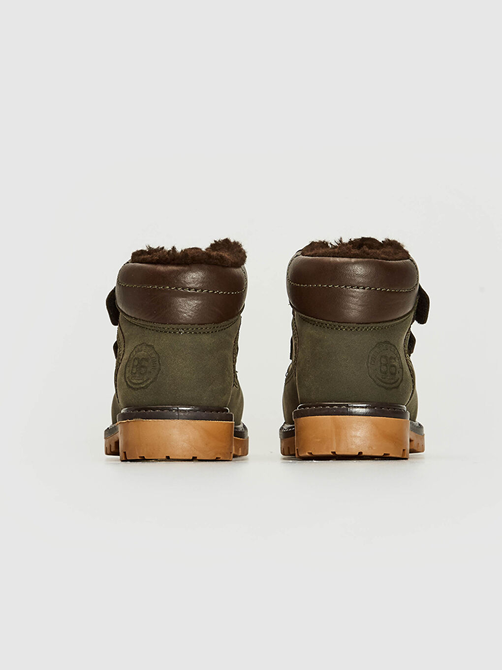 Haki Erkek Çocuk Kürk Astarlı Cırt Cırtlı Bot-4
