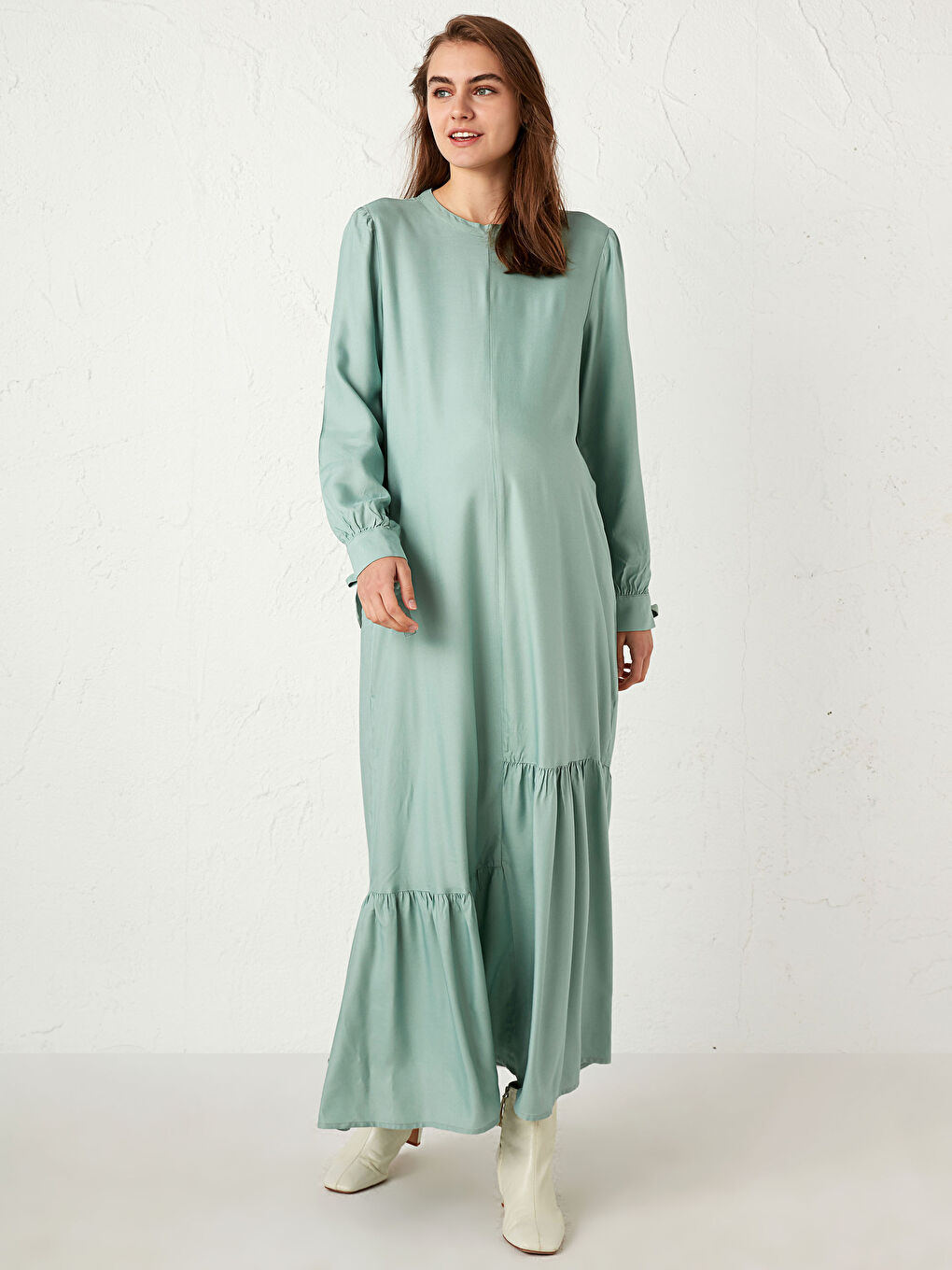 LCWAIKIKI Maternity Flounced Shabby Maternity Dress -0WH444Z8-QQ4