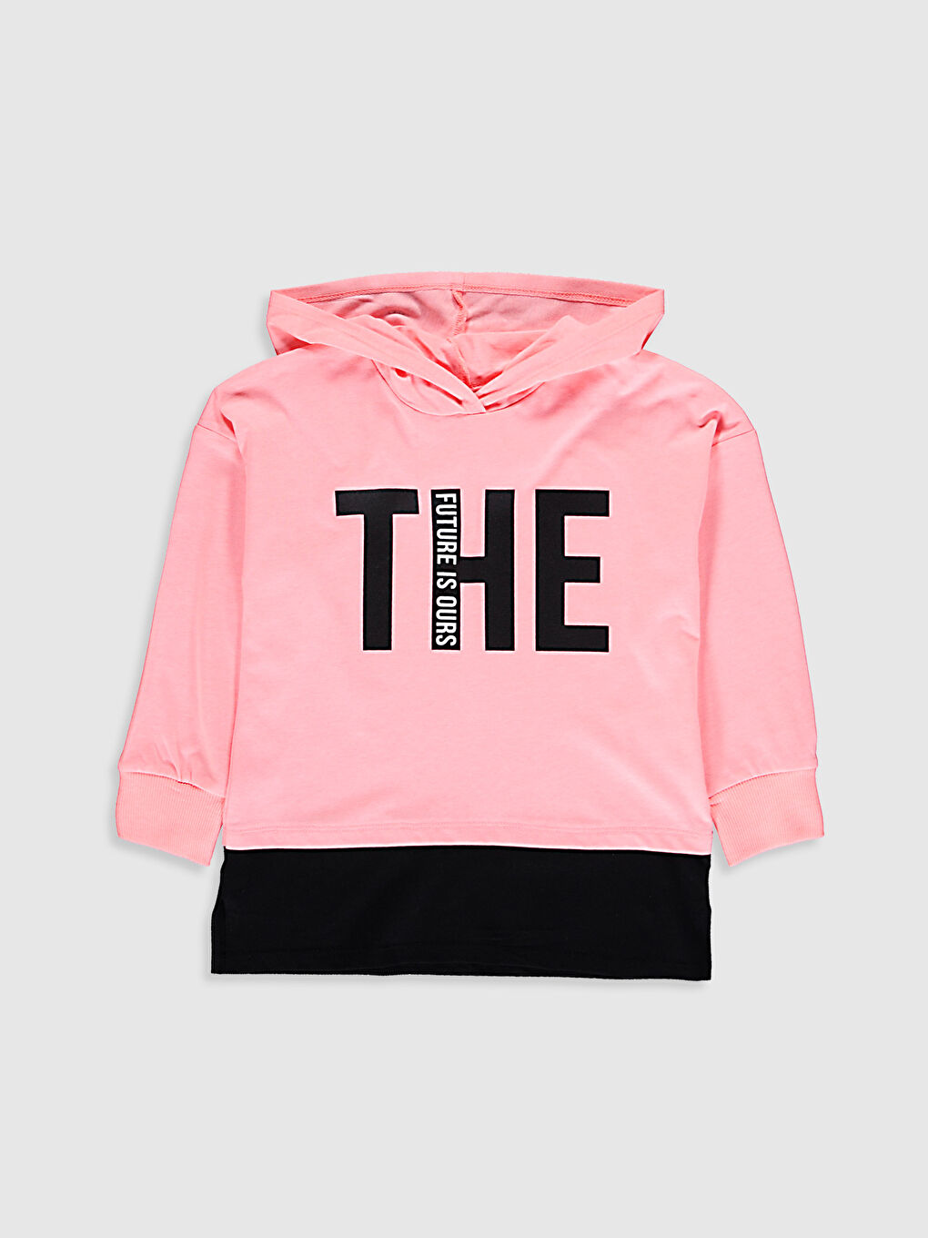 Girl's Printed T-Shirt with Hood