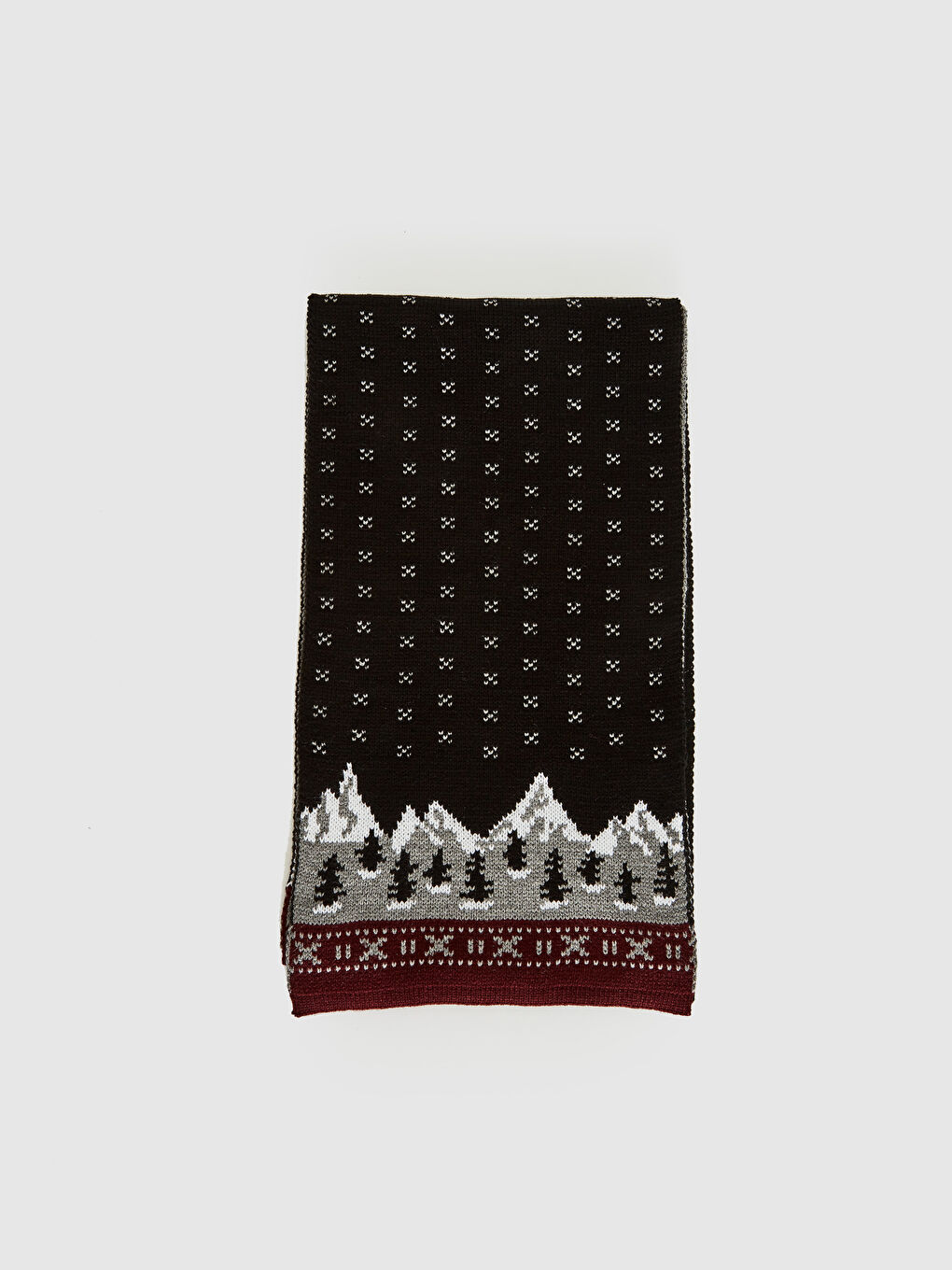 Patterned Knitwear Scarf-1