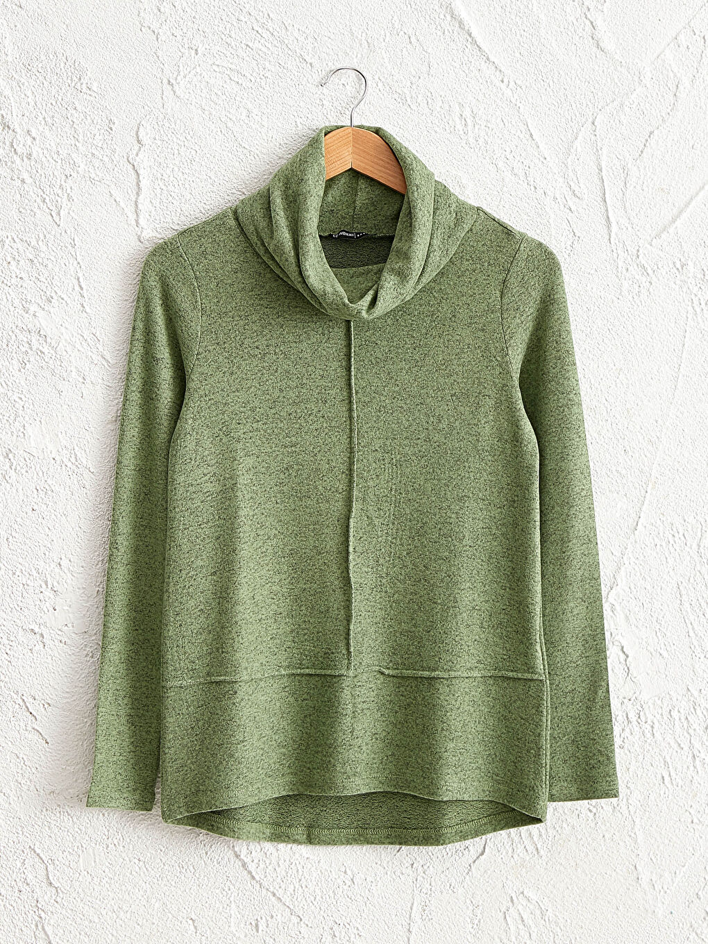 Self-Patterned and Mock Turtleneck Jumper-5