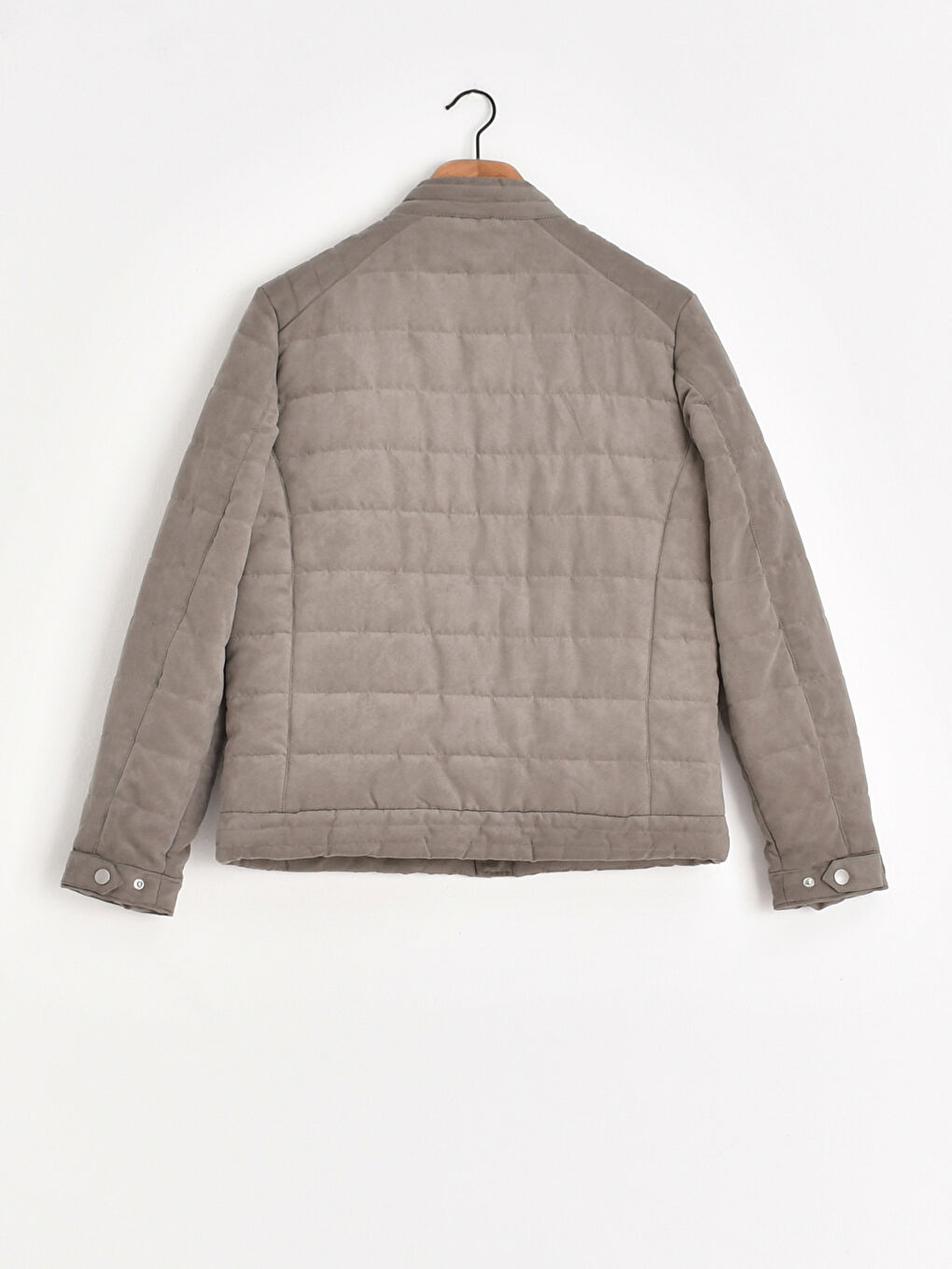 Түзу пішімді замша қысқа куртка-1