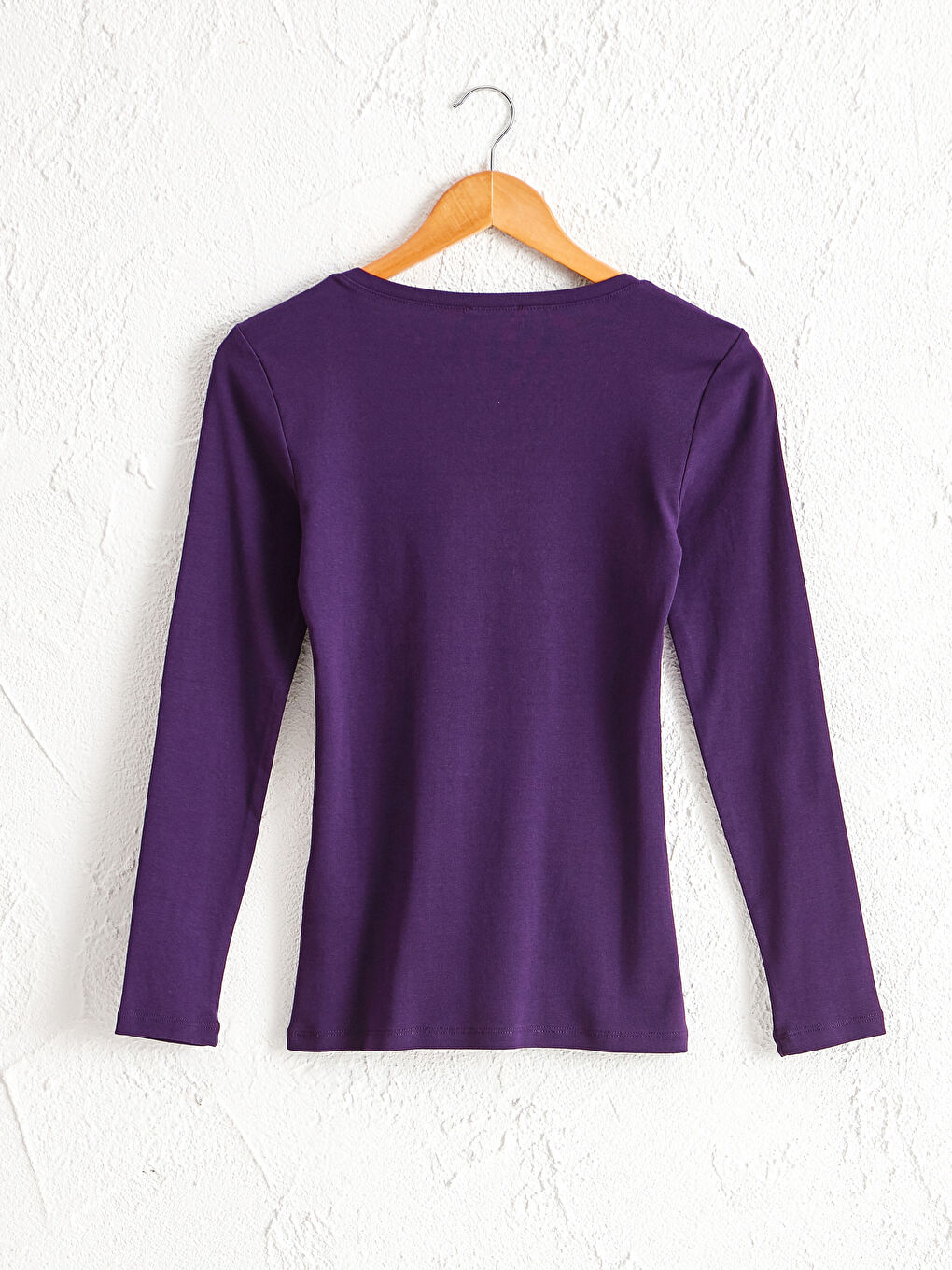 T-shirt Basique en Coton à Col Rond-1