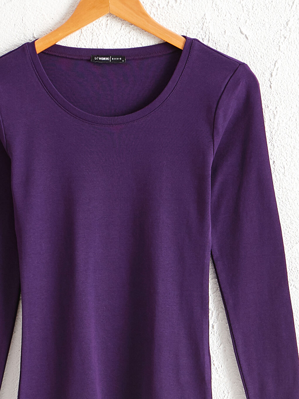 T-shirt Basique en Coton à Col Rond-2