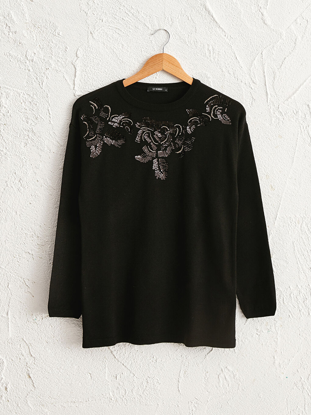 Свободный Трикотажный Джемпер С Блестками