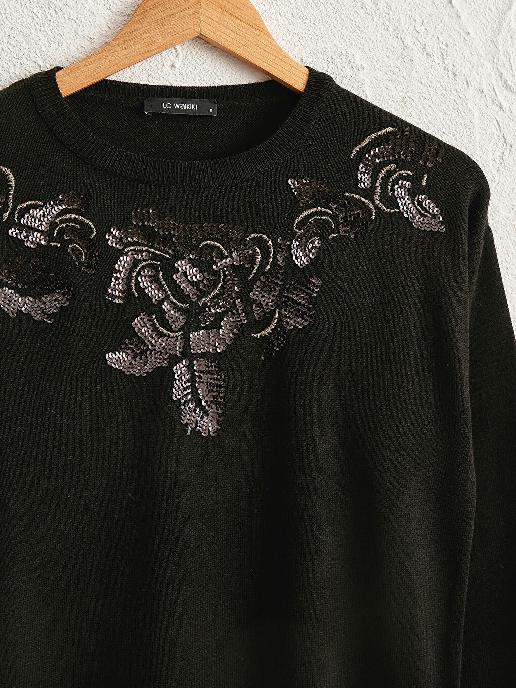 Свободный Трикотажный Джемпер С Блестками-2