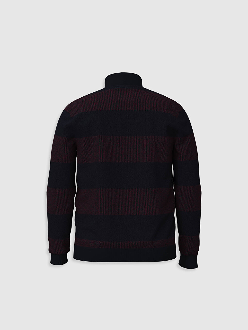 سويت شيرت مخطط بياقة قمع-2