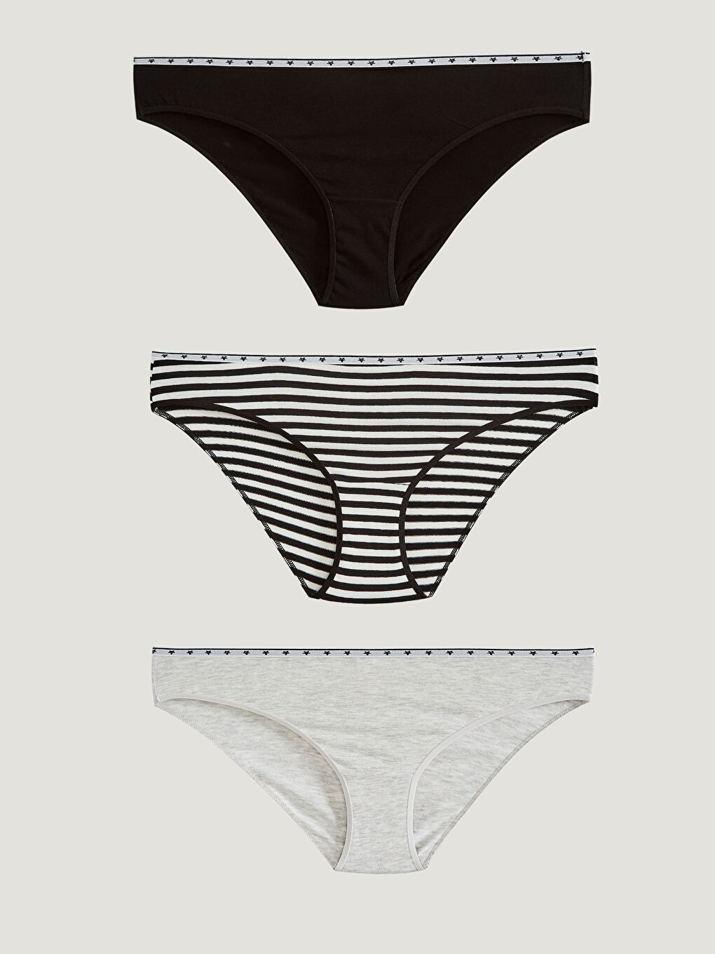 Gri Klasik Külot 3'lü