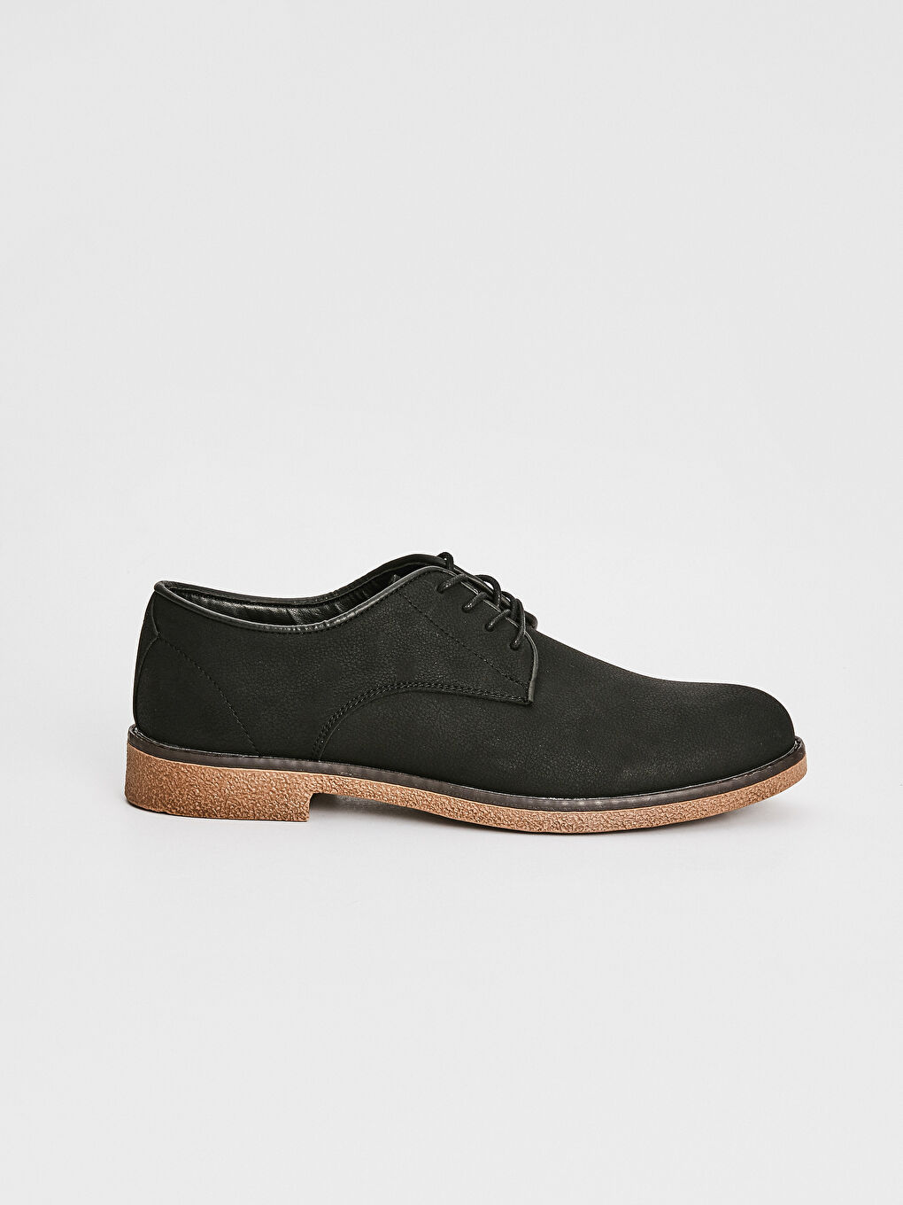 Siyah Erkek Süet Görünümlü Bağcıklı Ayakkabı-2