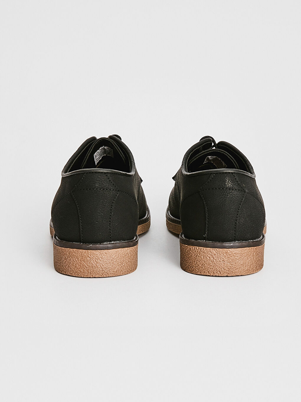 Siyah Erkek Süet Görünümlü Bağcıklı Ayakkabı-3