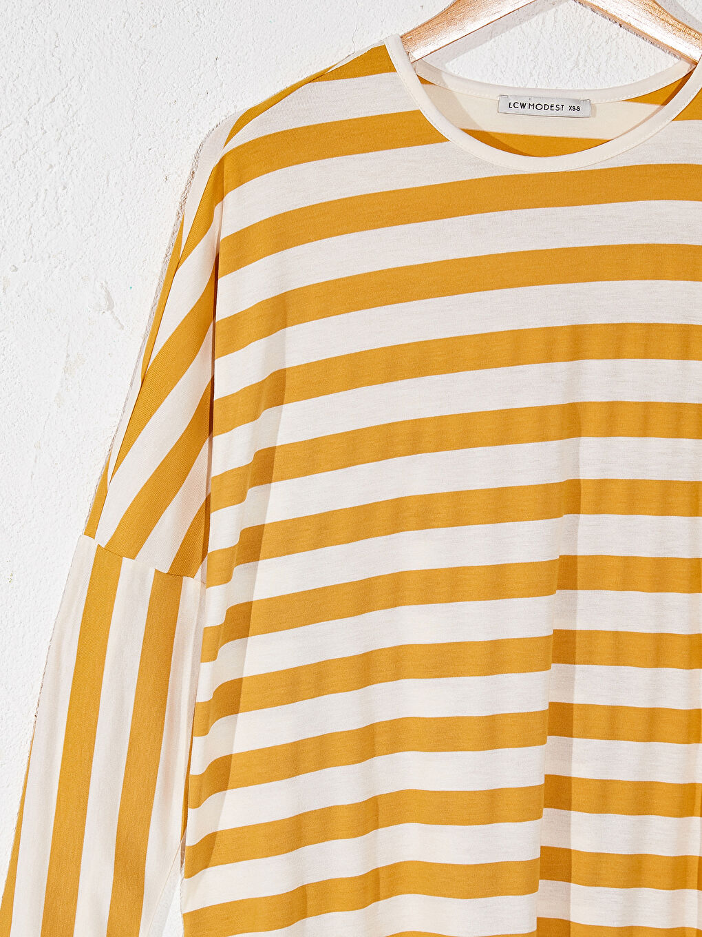 Striped Oversized Single Jersey Tunic-1