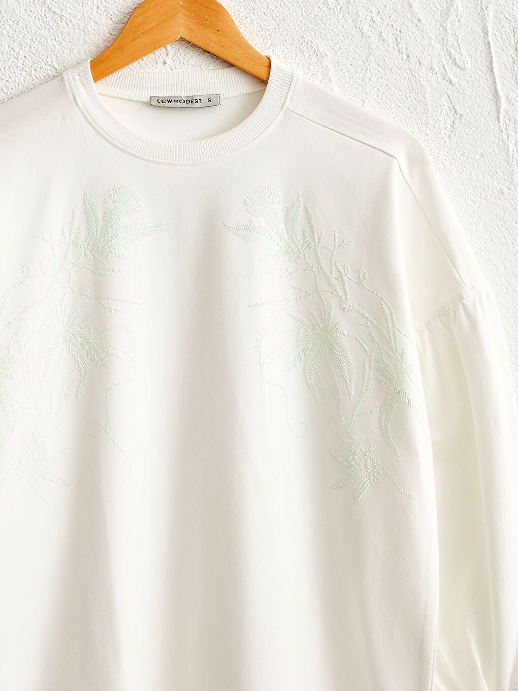 LCW Modest İşlemeli Salaş Sweatshirt -0WI076Z8-EEW