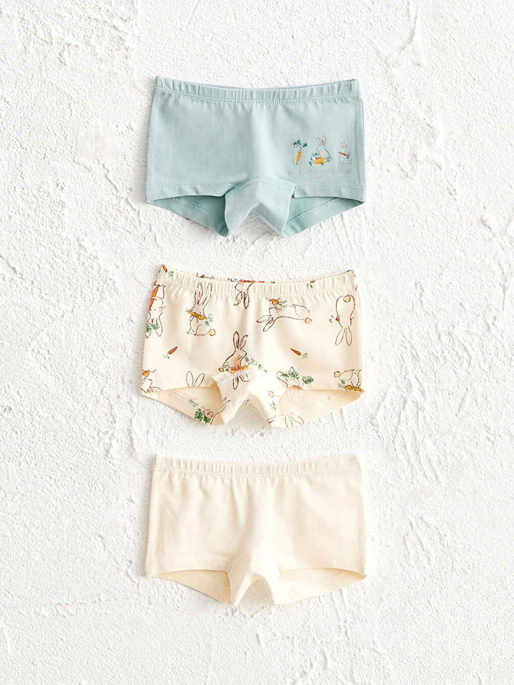 Mavi Kız Çocuk Boxer 3'lü