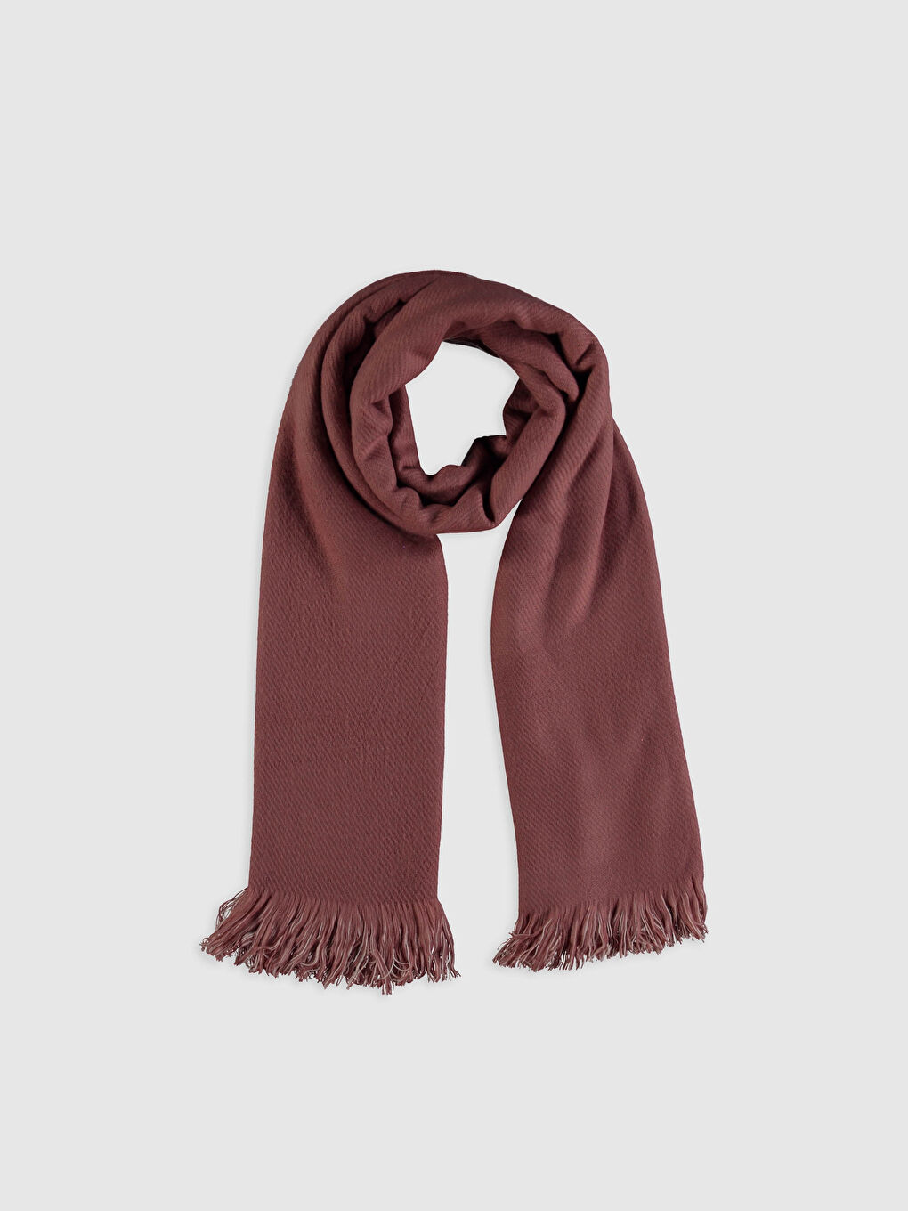 LCW ACCESSORIES Double Sided Fringed Acrylic Scarf -0WI178Z8-DMT
