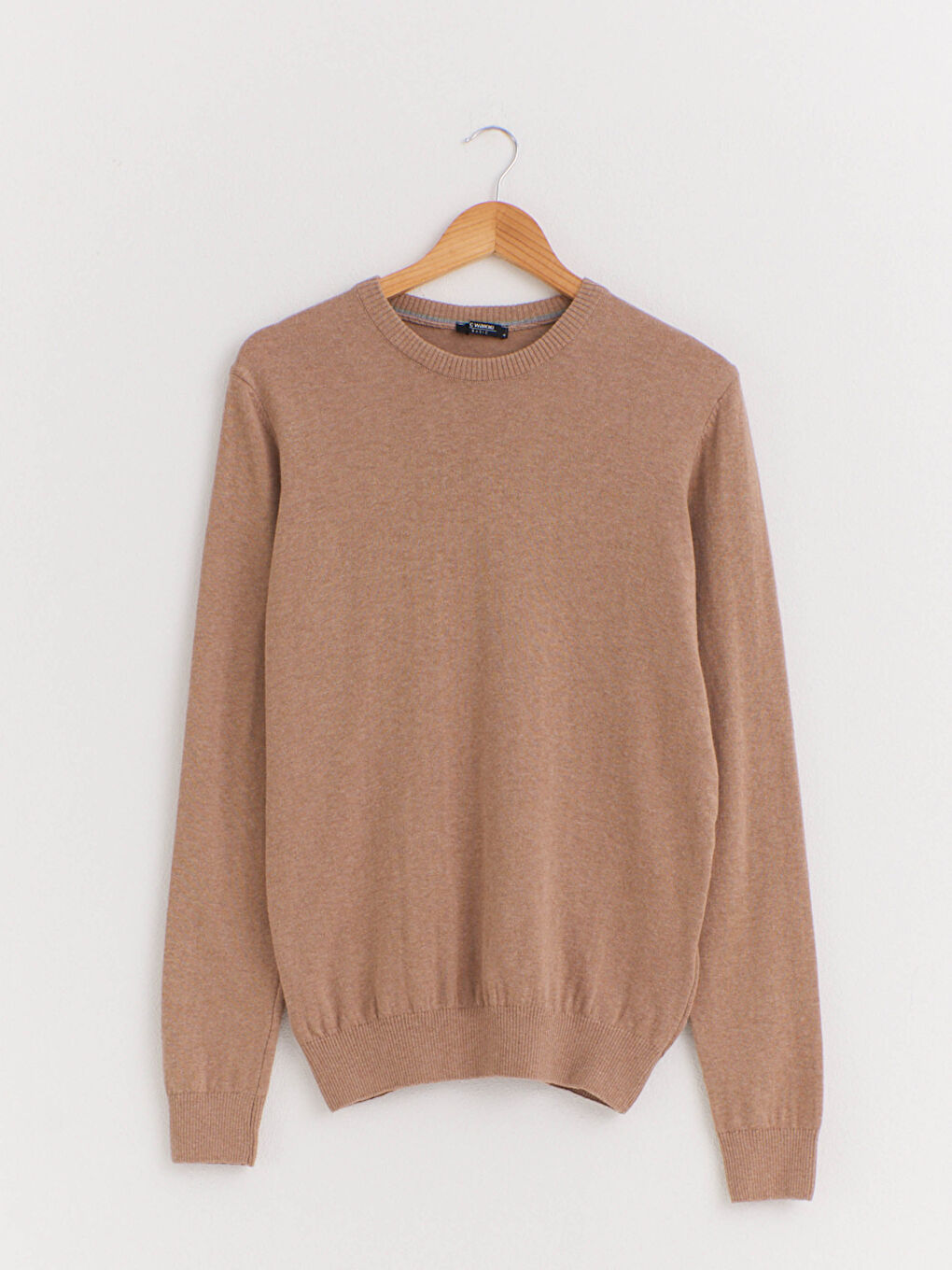 سترة تريكو صوف بياقة دائرية