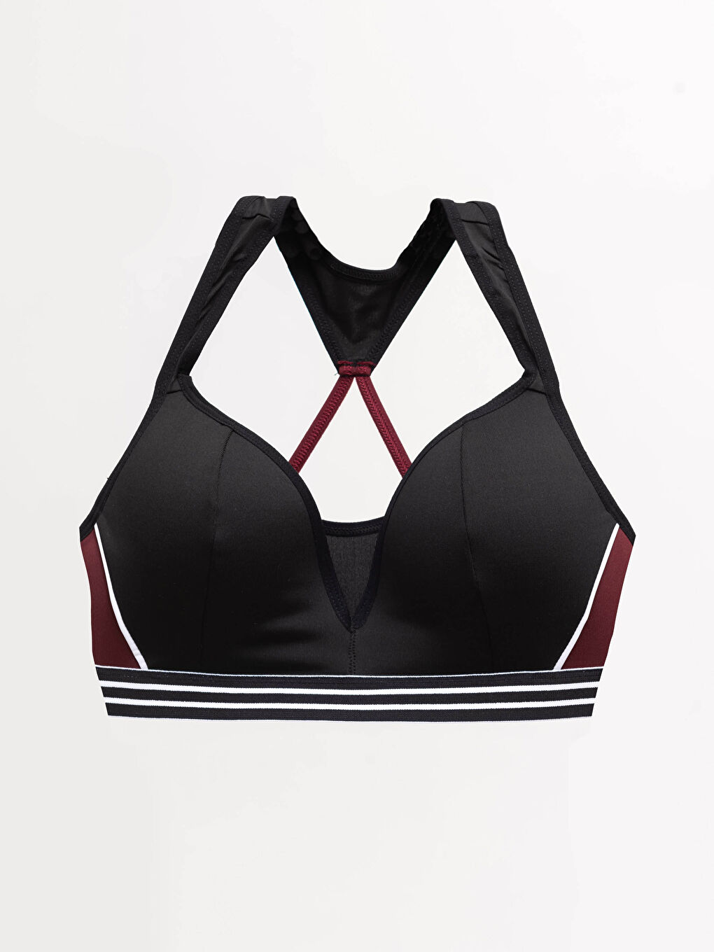 Siyah Çizgili Sporcu Sütyen