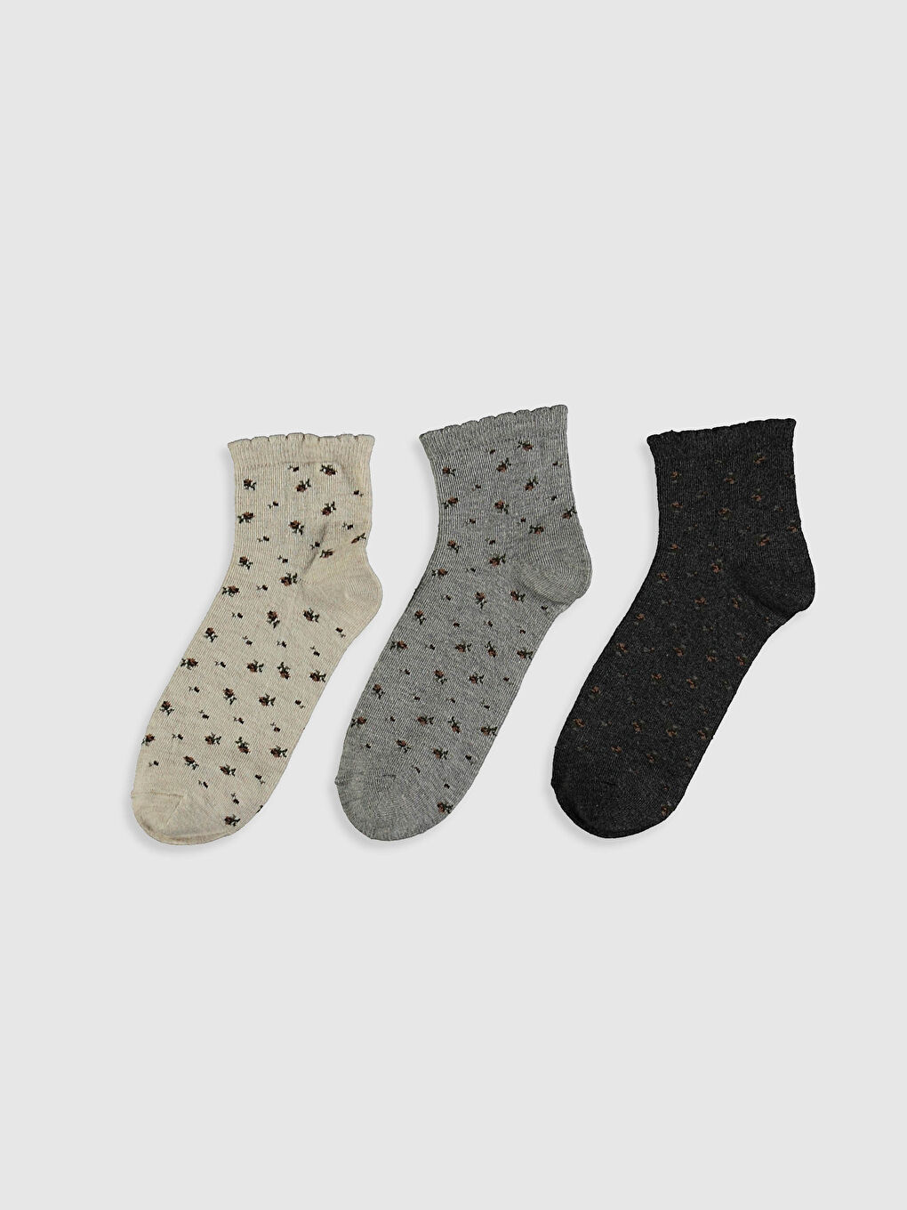 Chaussettes Socquettes Imprimées Lot de 3 Pièces-1