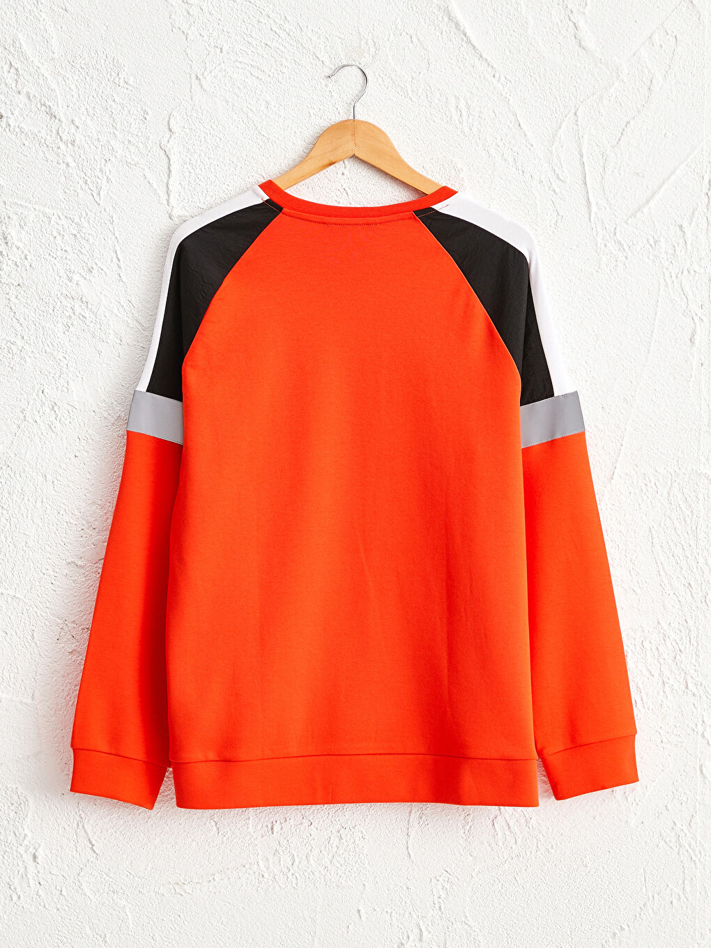 Turuncu Bisiklet Yaka Baskılı Sweatshirt Baba Oğul Kombini-1