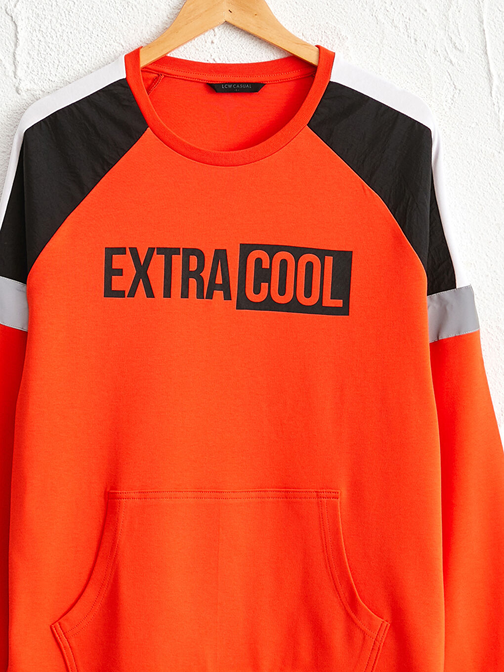 Turuncu Bisiklet Yaka Baskılı Sweatshirt Baba Oğul Kombini-2