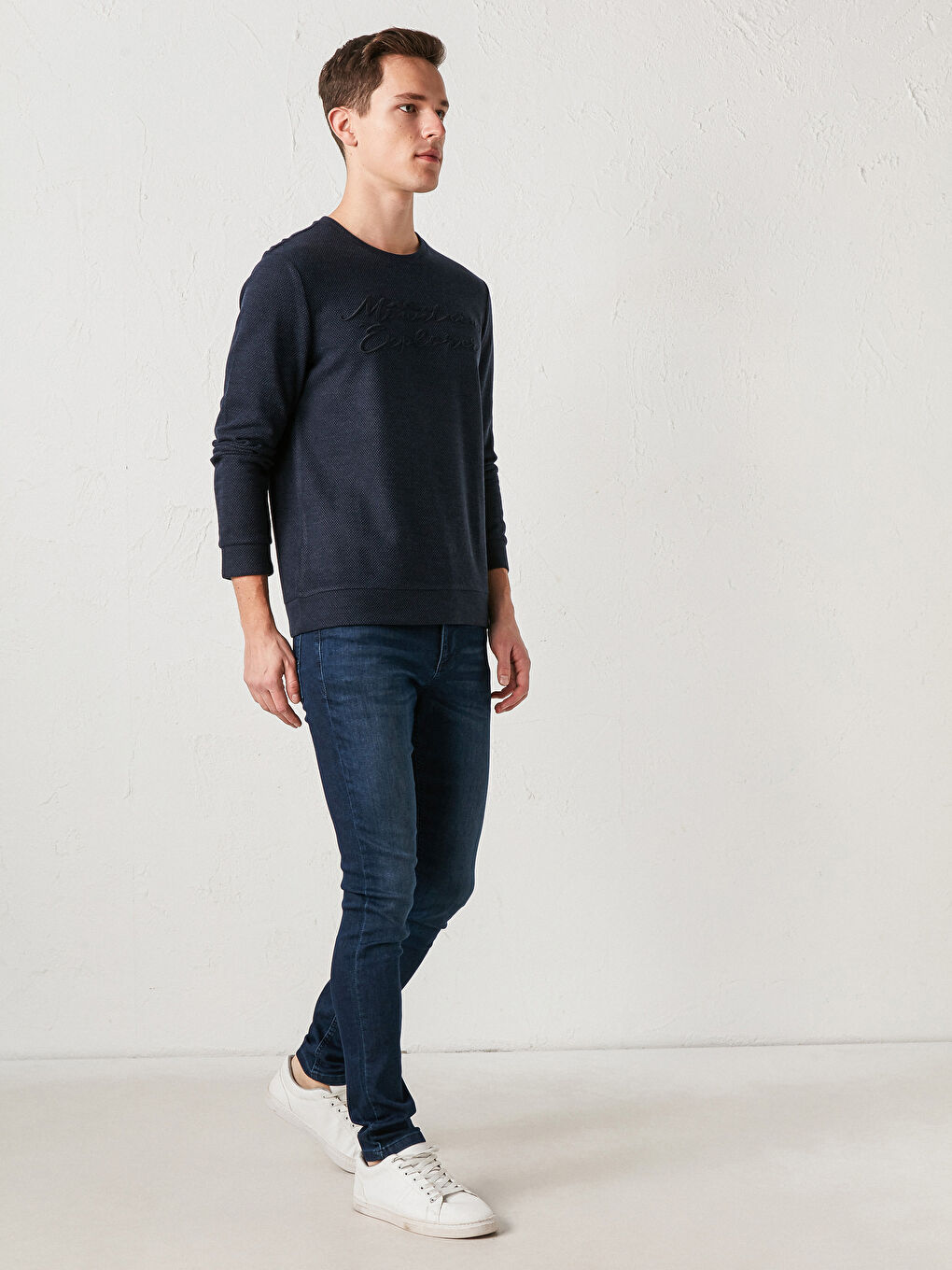 Стандартты пішім дөңгелек жағалы свитшот-2