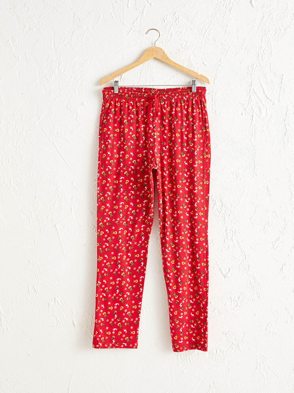 قيعان بيجامات بتصميم عيد الميلاد بقصة عادية
