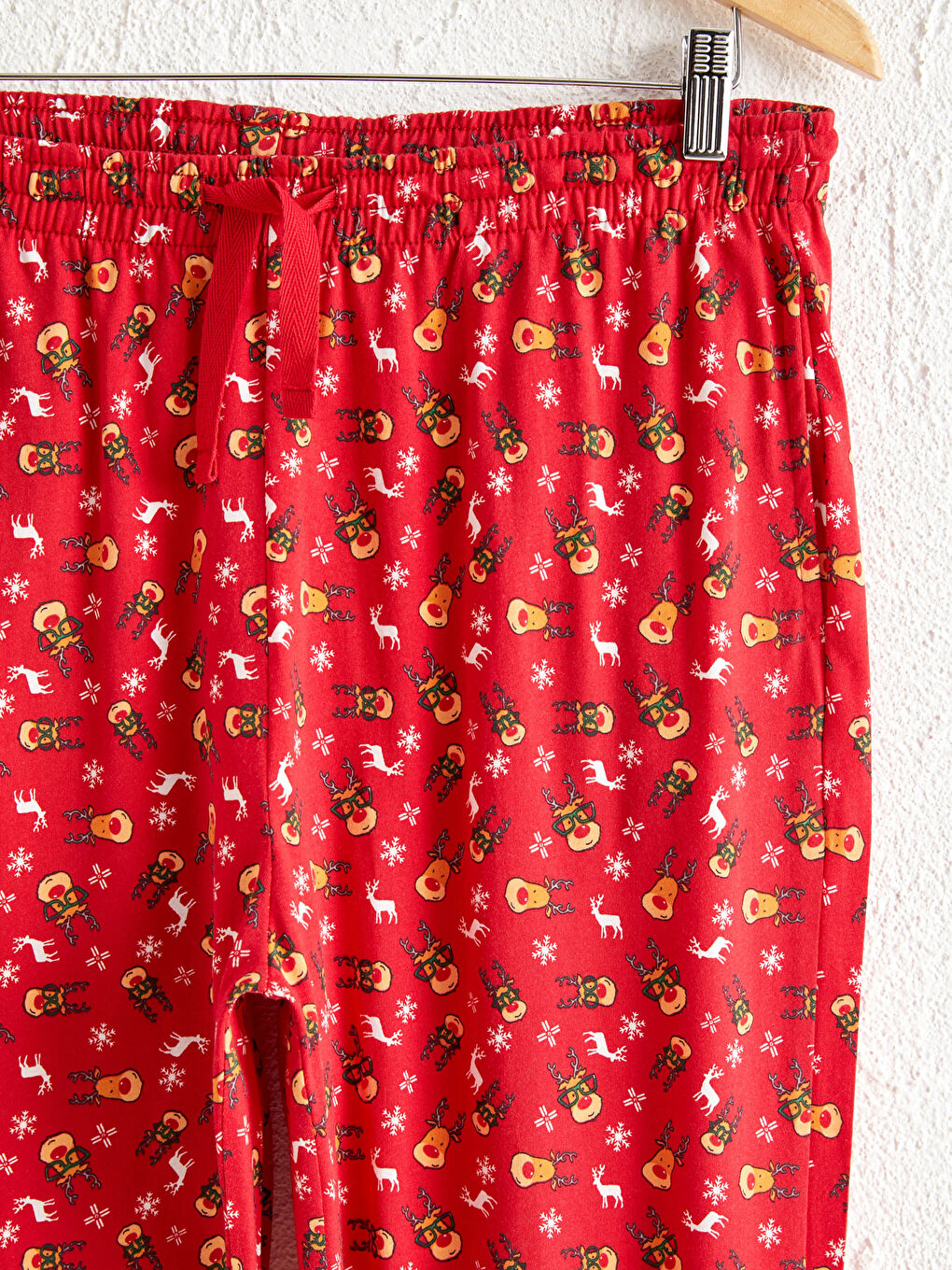 قيعان بيجامات بتصميم عيد الميلاد بقصة عادية-1