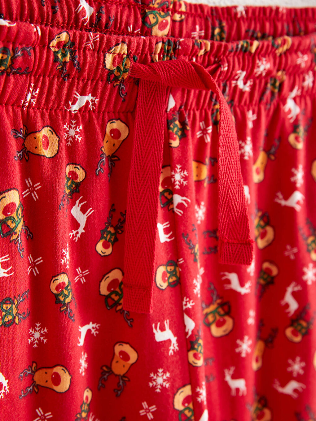 قيعان بيجامات بتصميم عيد الميلاد بقصة عادية-3