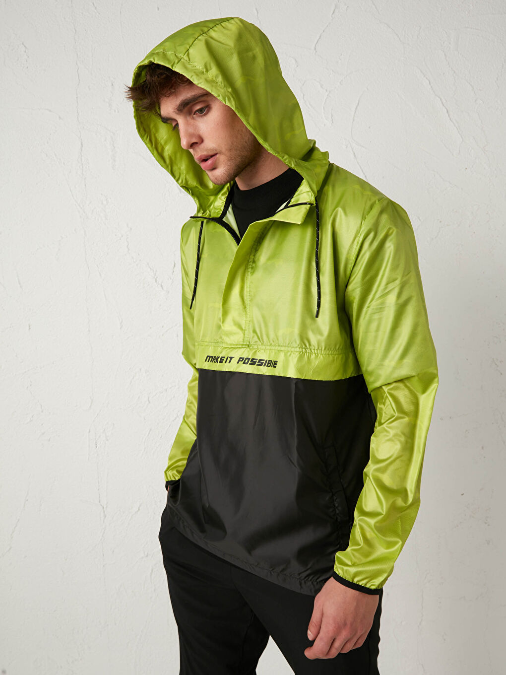 Sweat à capuche sportif en tissu scuba à fermeture éclair-2