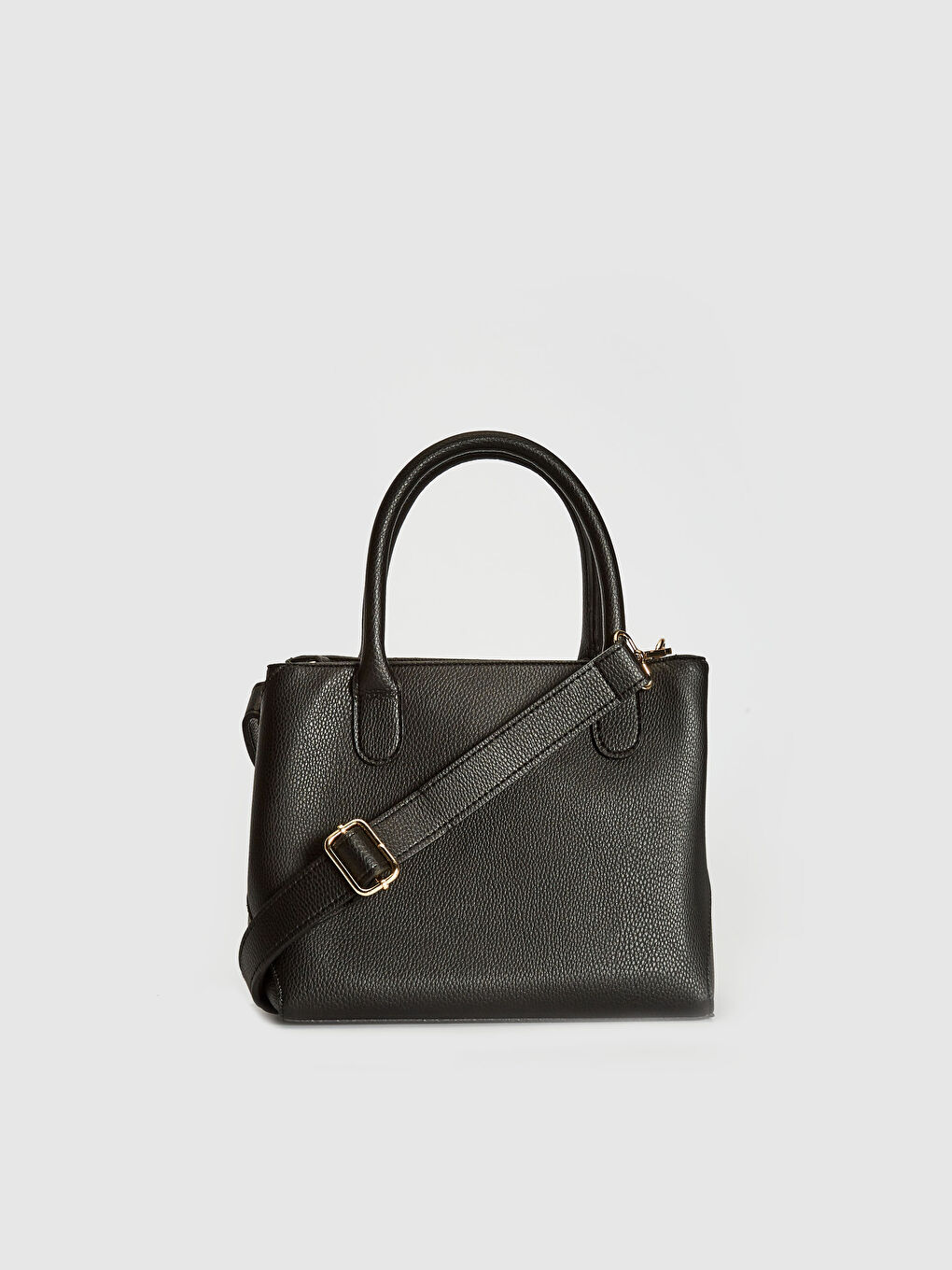 Siyah Deri Görünümlü Çanta-2