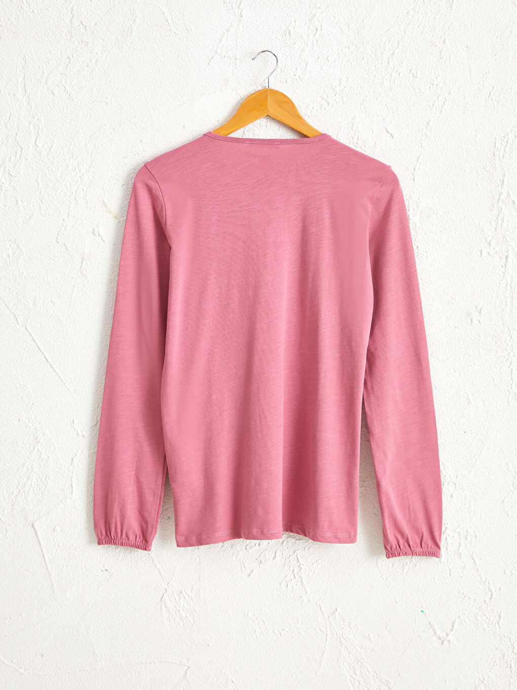 Lacy Collar Jean Cotton T-Shirt-1