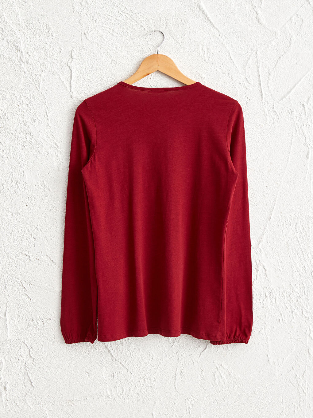 LCW Grace Lacy Collar Jean Cotton T-Shirt -0WAB09Z8-HJE