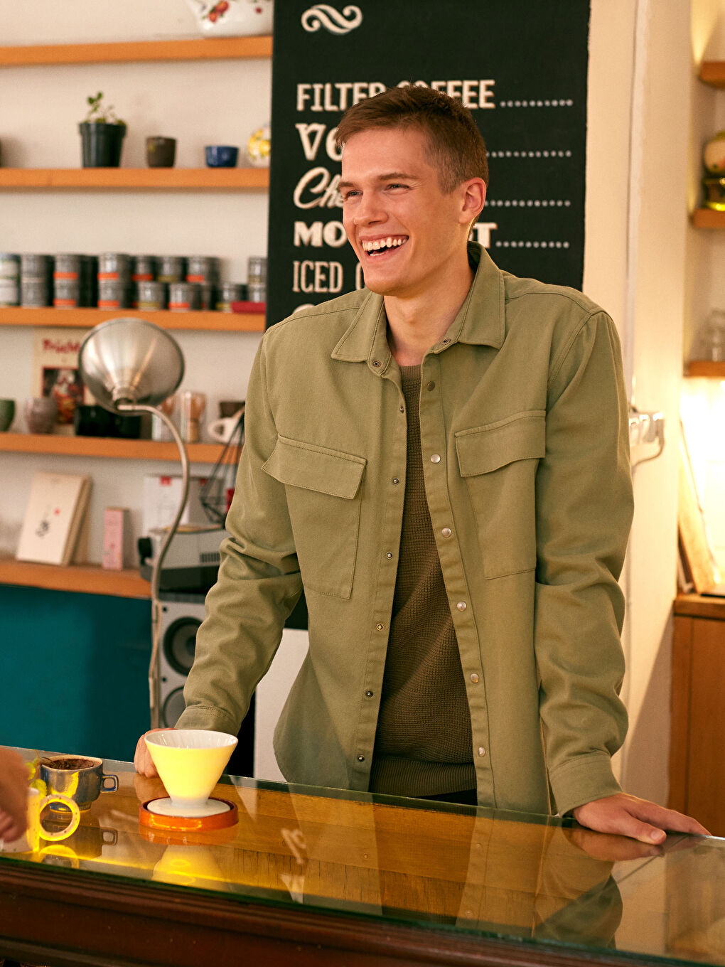 Chemise Gabardine Manches Longues Coupe Régulière