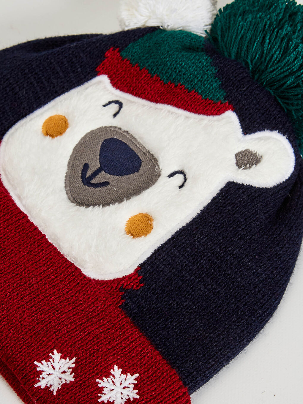 Lacivert Erkek Çocuk Atkı, Bere ve Eldiven-1