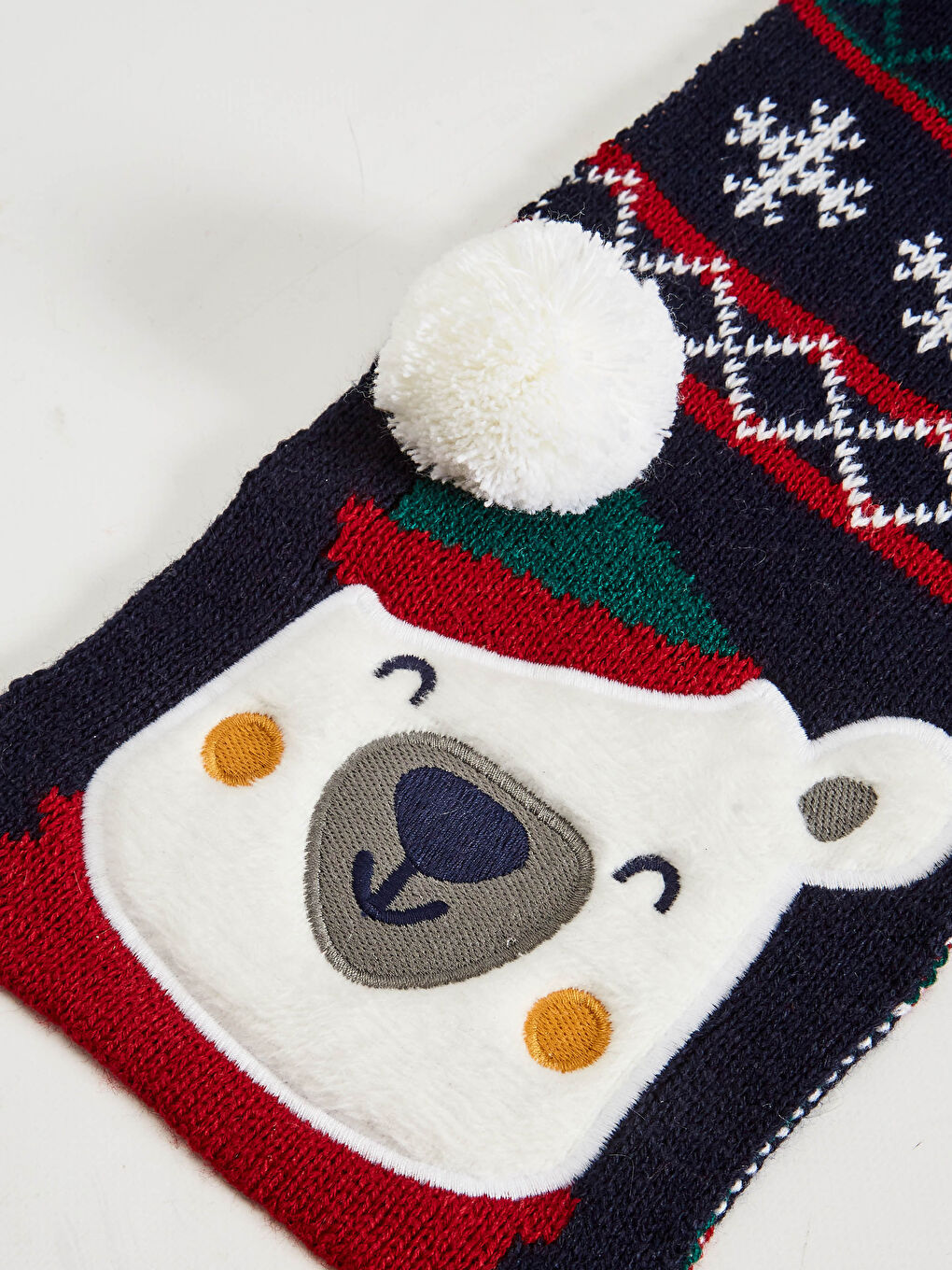 Lacivert Erkek Çocuk Atkı, Bere ve Eldiven-4