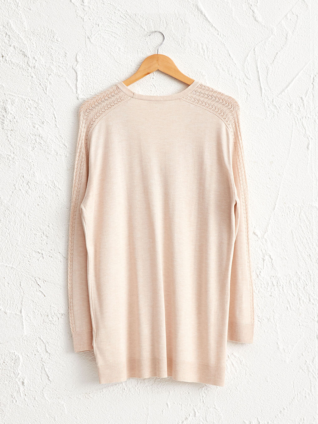 Self-Patterned Lightweight Tricot Cardigan-1