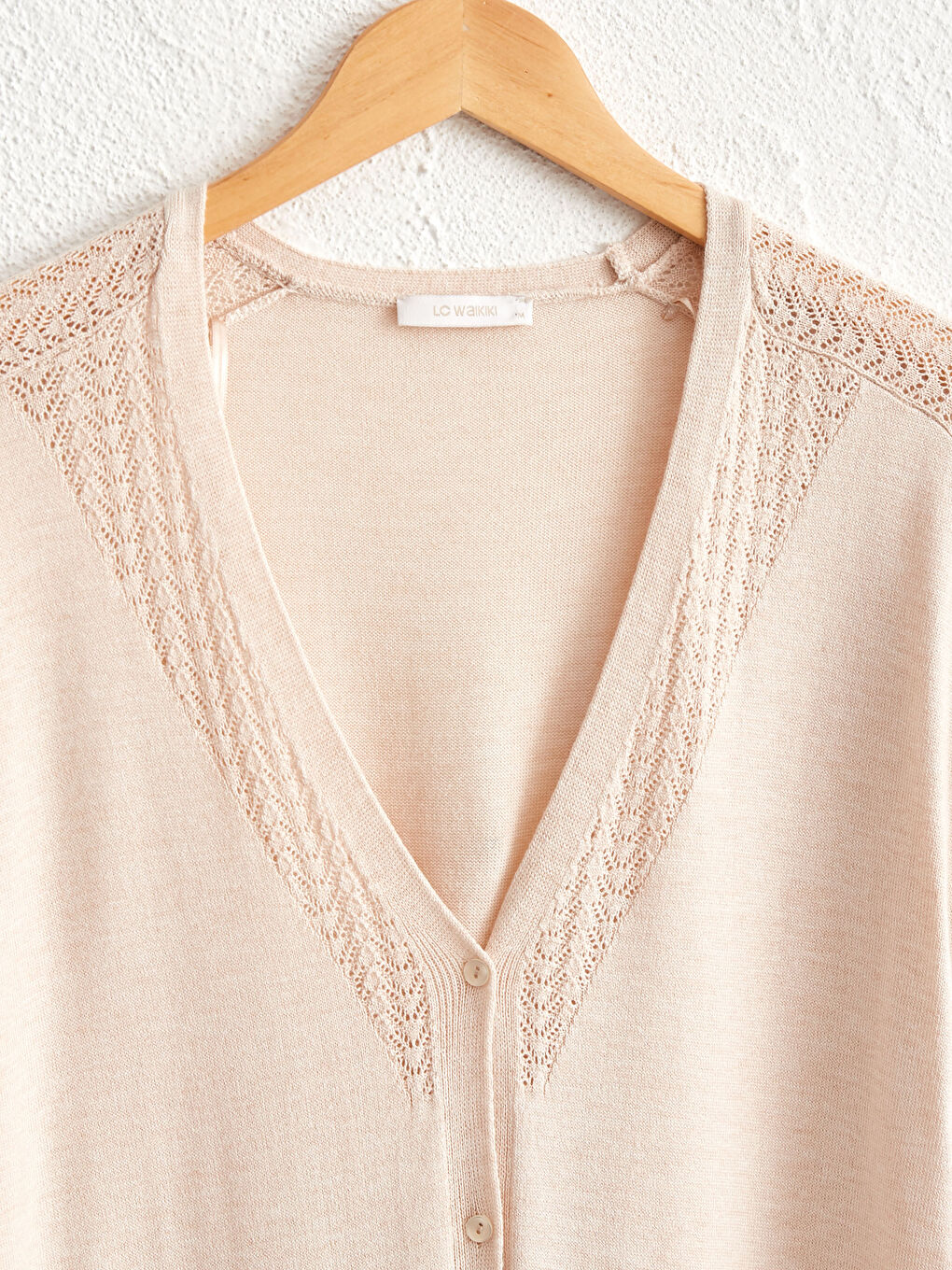 Self-Patterned Lightweight Tricot Cardigan-2