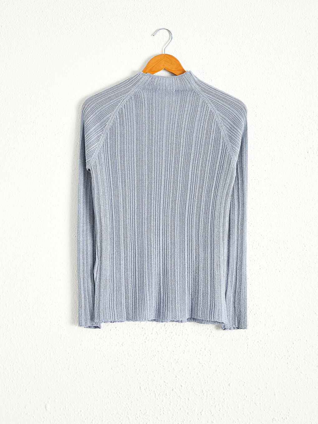 биік жағалы жұқа трикотаж жемпір-1