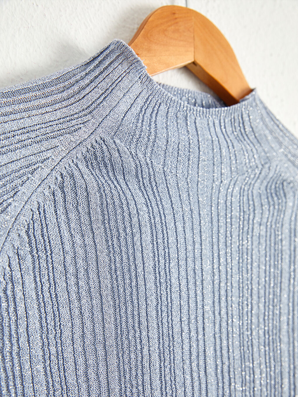 биік жағалы жұқа трикотаж жемпір-2