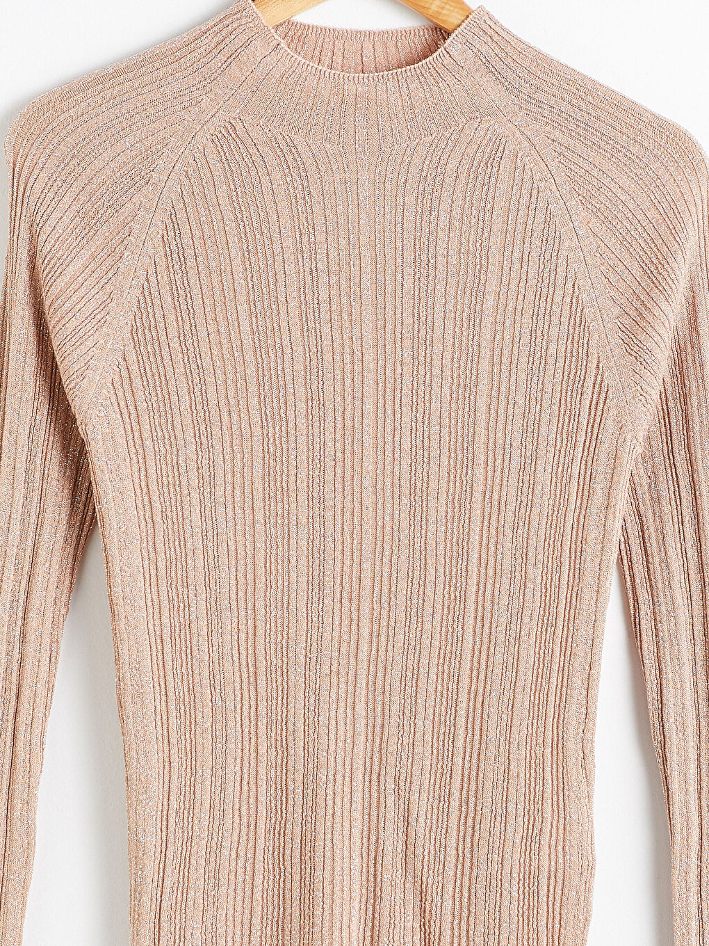 Pembe Balıkçı Yaka İnce Triko Kazak-7