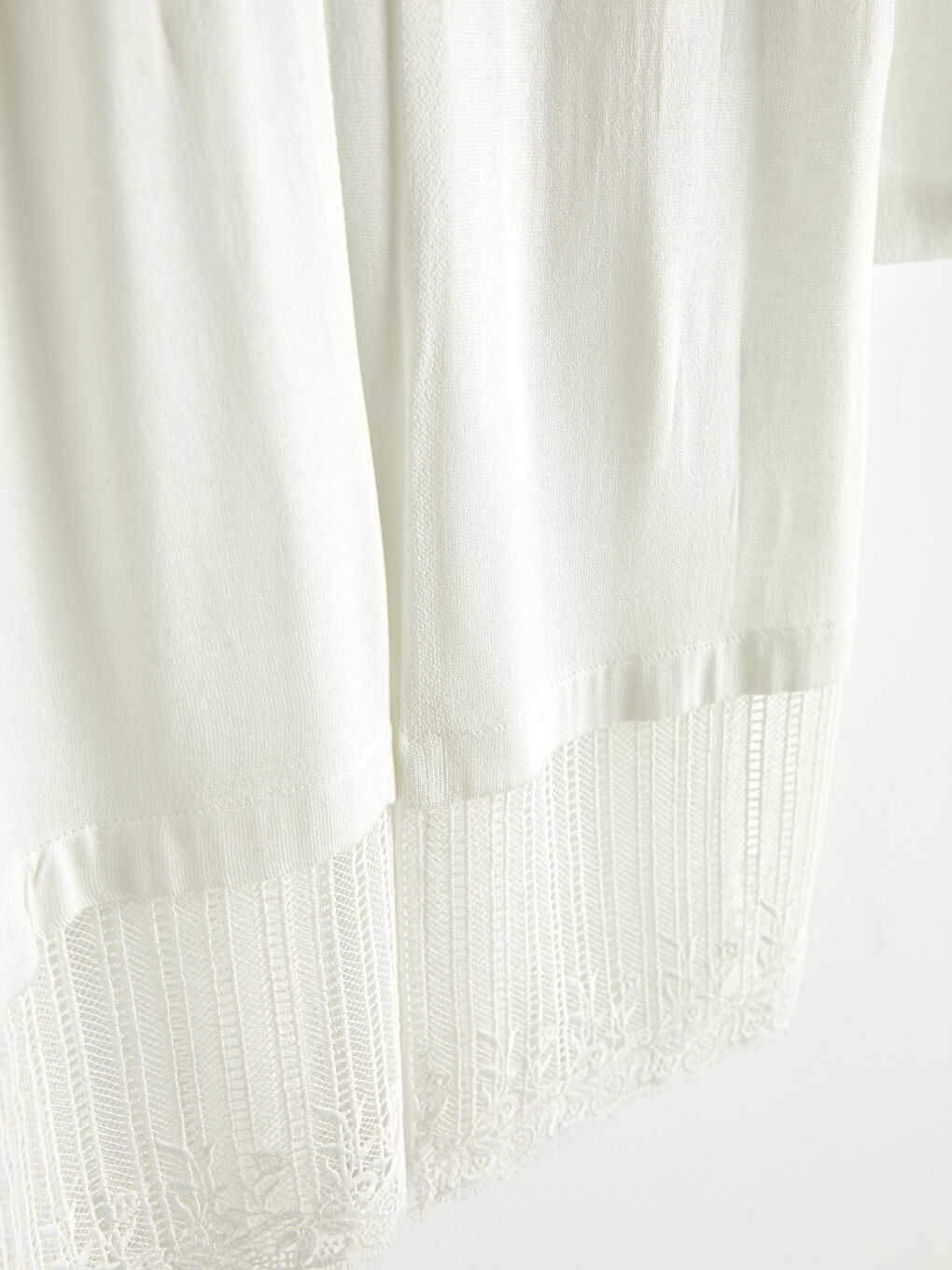 Тонкий кардиган с кружевной отделкой-2