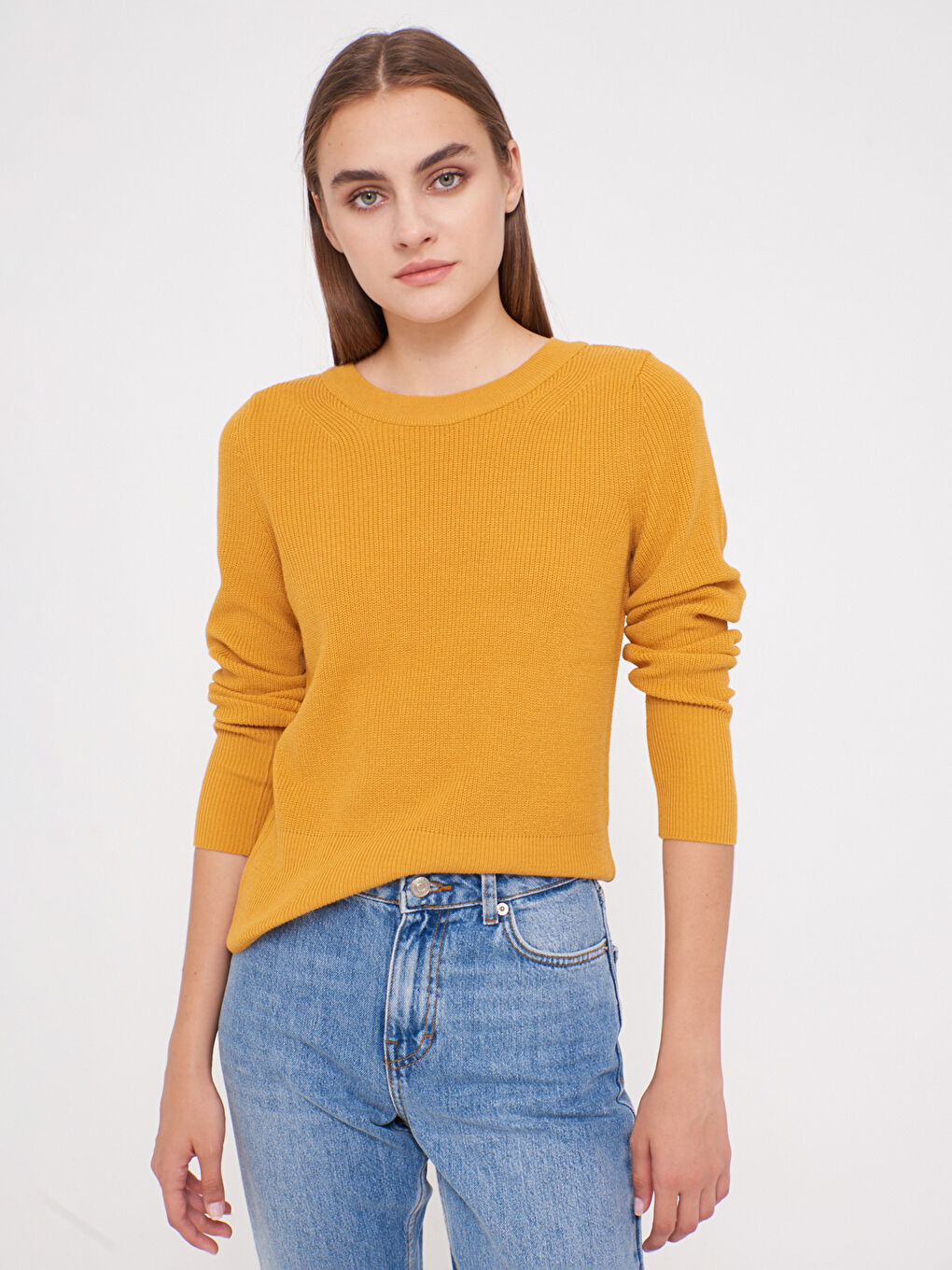 Žena ŽUTA Džemper -1