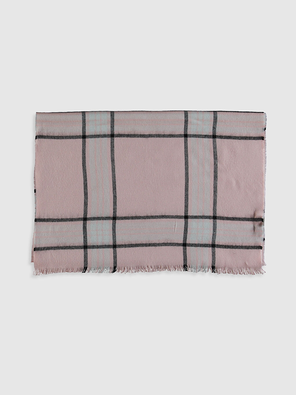 Акриловый шарф в клетку-1