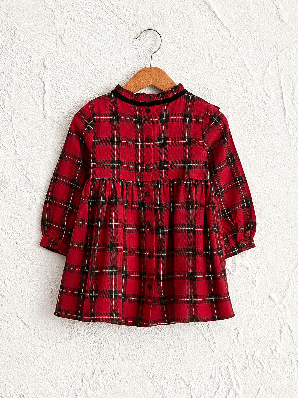 فستان كاروهات للبنات الرضع-2