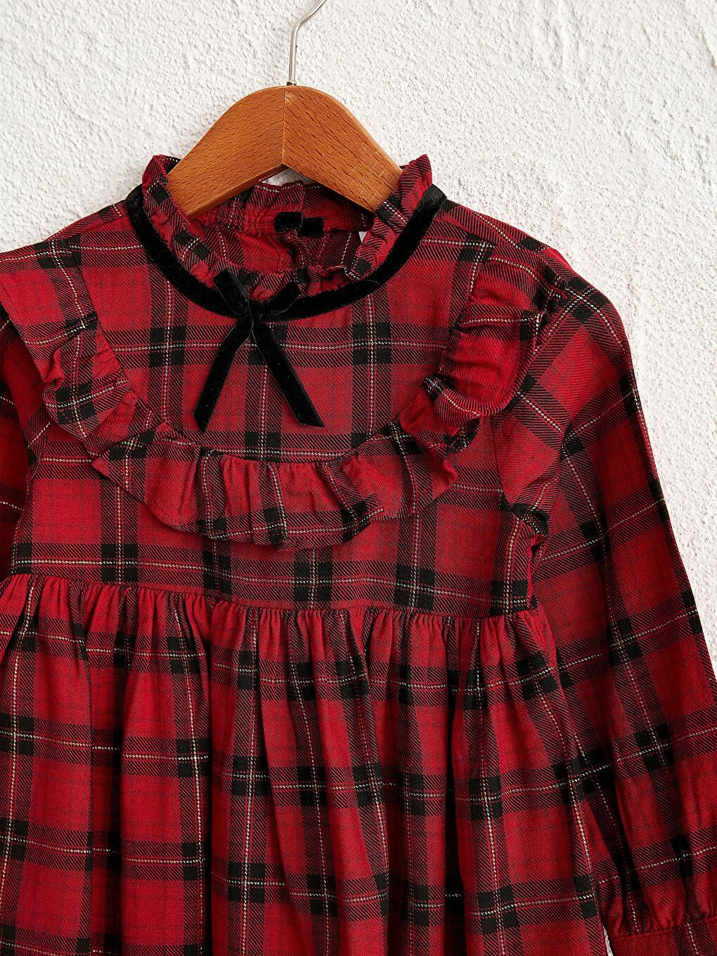 فستان كاروهات للبنات الرضع-3