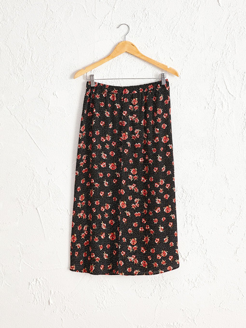 Floral Viscose Flared Skirt-1
