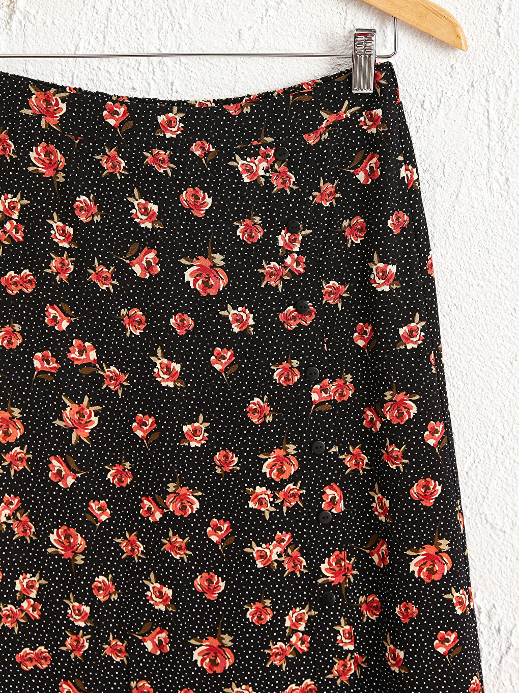 Floral Viscose Flared Skirt-2