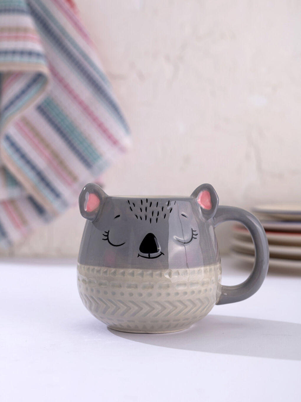 Seramik Hayvan Figürlü Kupa Bardak