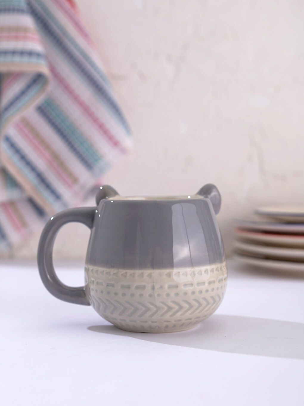 Seramik Hayvan Figürlü Kupa Bardak-1