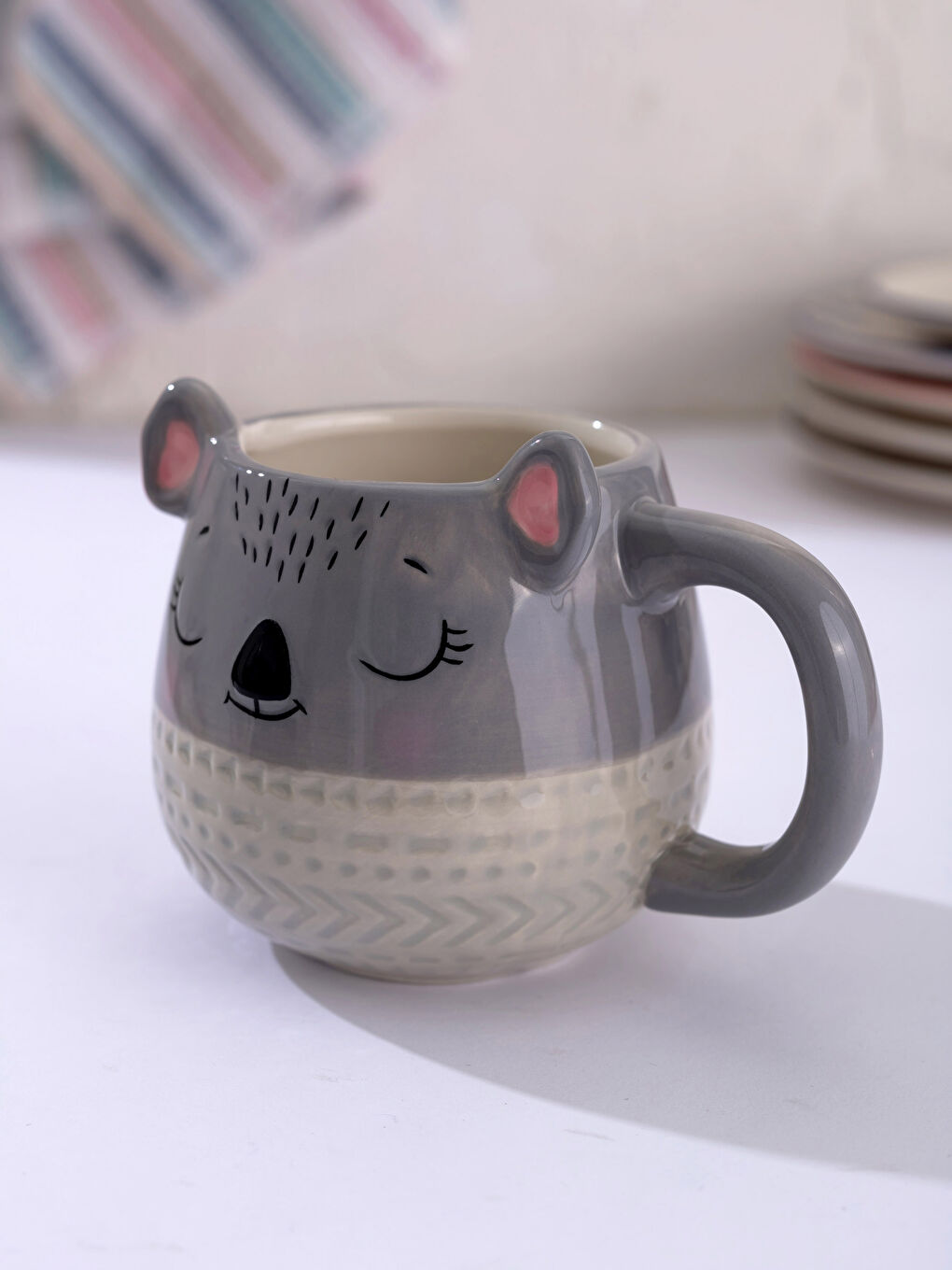 Seramik Hayvan Figürlü Kupa Bardak-2