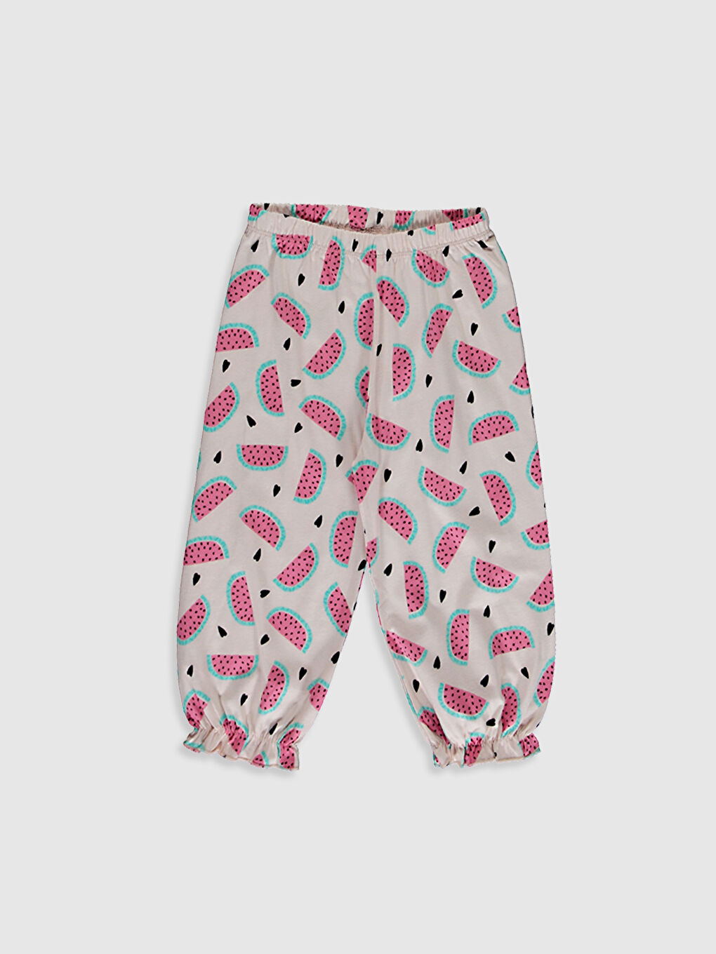 Қыздарға арналған принтті мақта пижама жинағы-3